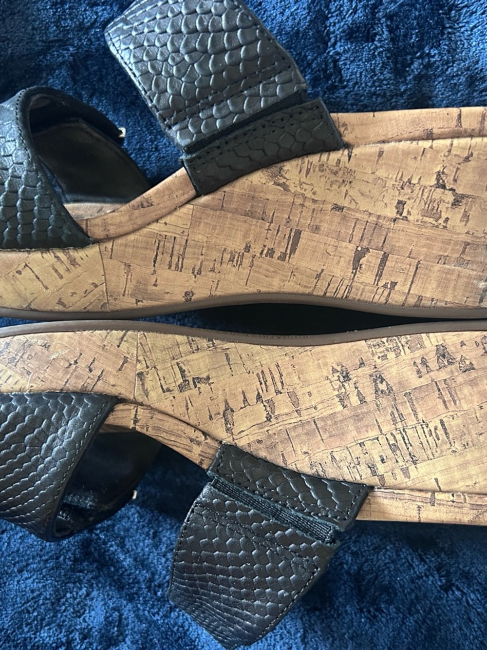 Vionic Black Cork Wedge Sandals - Picture 7 of 12